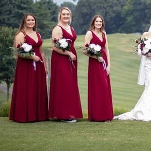 DaVinci Burgundy Bridesmaid Dress. 16W. Worn once